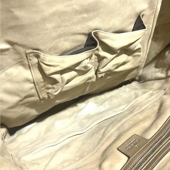 Gucci tan / Gold Leather Women's tote Bag - Picture 7 of 11